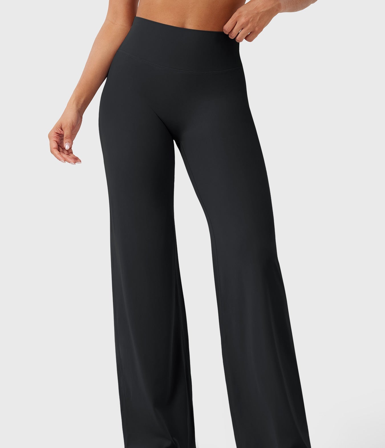 High-Waist Straight-Leg Pants