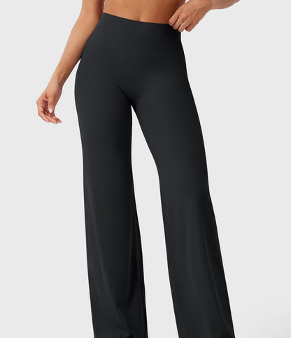 High-Waist Straight-Leg Pants